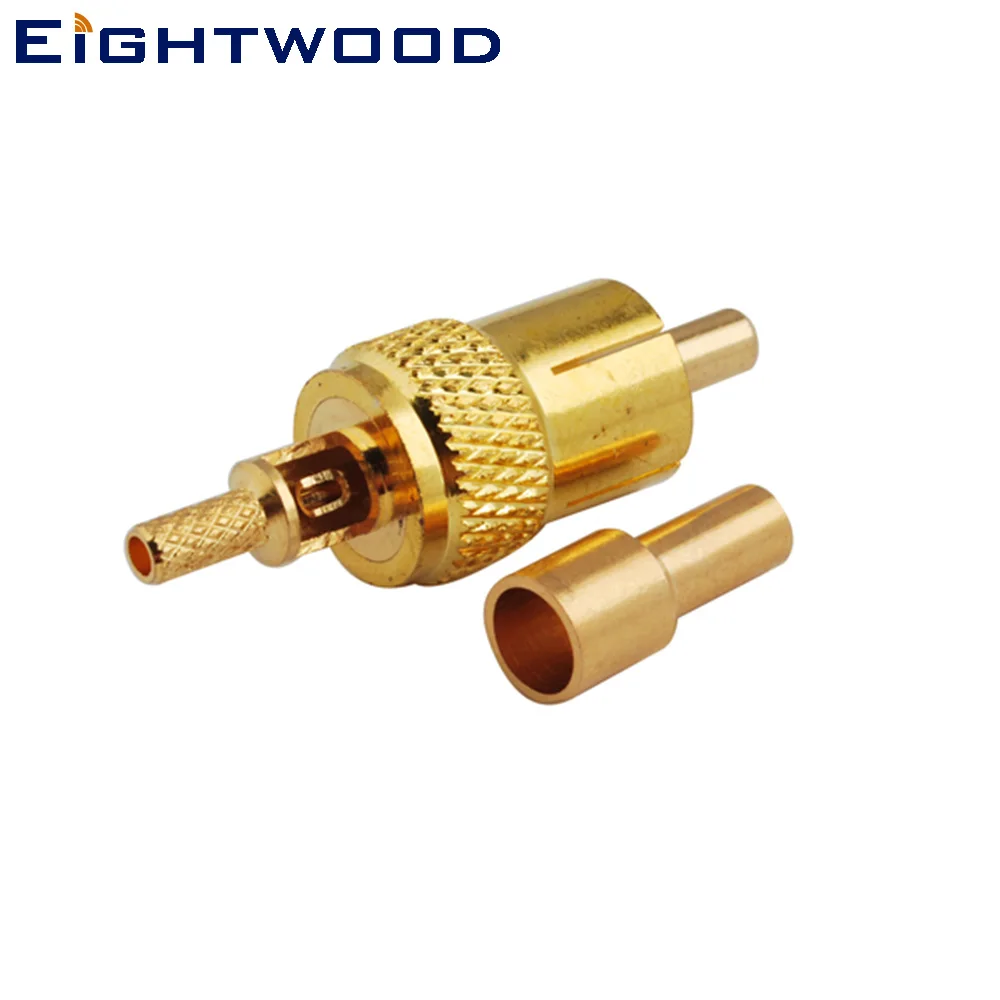 

Eightwood Car TV DVD Player AV Terminal RCA Crimp Plug Male RF Coaxial Connector Adapter for RG174 RG316 LMR100 Coax Cable 5PCS