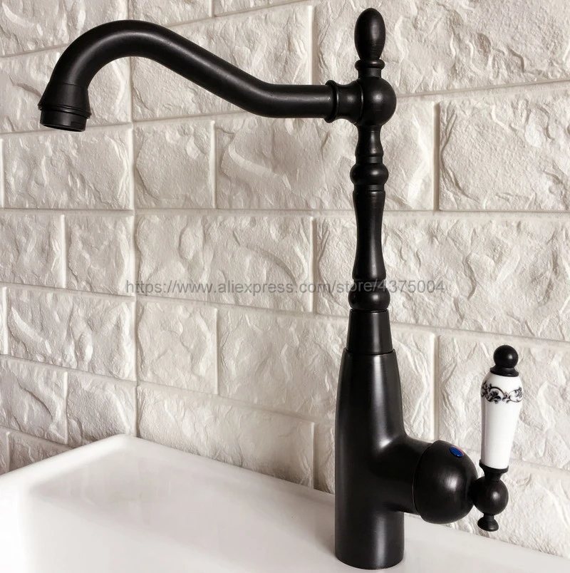 

Oil Rubbed Bronze Bathroom Basin Faucet Hot Cold Mixer Tap Single Handle Basin Tap Mixer Tap Nnf377