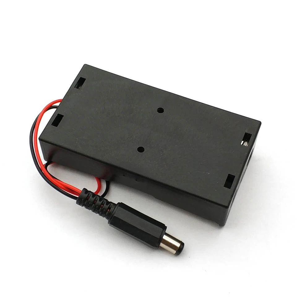 Mới Power Bank 18650 Pin Nhựa Pin Hộp Bảo Quản Dành Cho 2X18650 Có DC5.5 * 2.1mm Cắm Điện