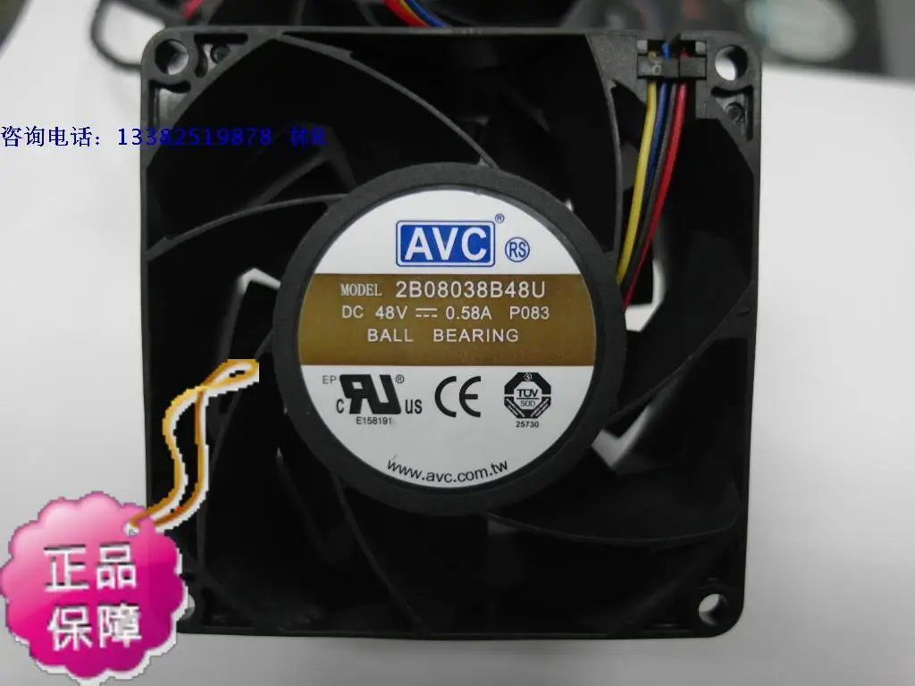 

НОВЫЙ осевой вентилятор AVC 2B08038B48U DC48V 8038