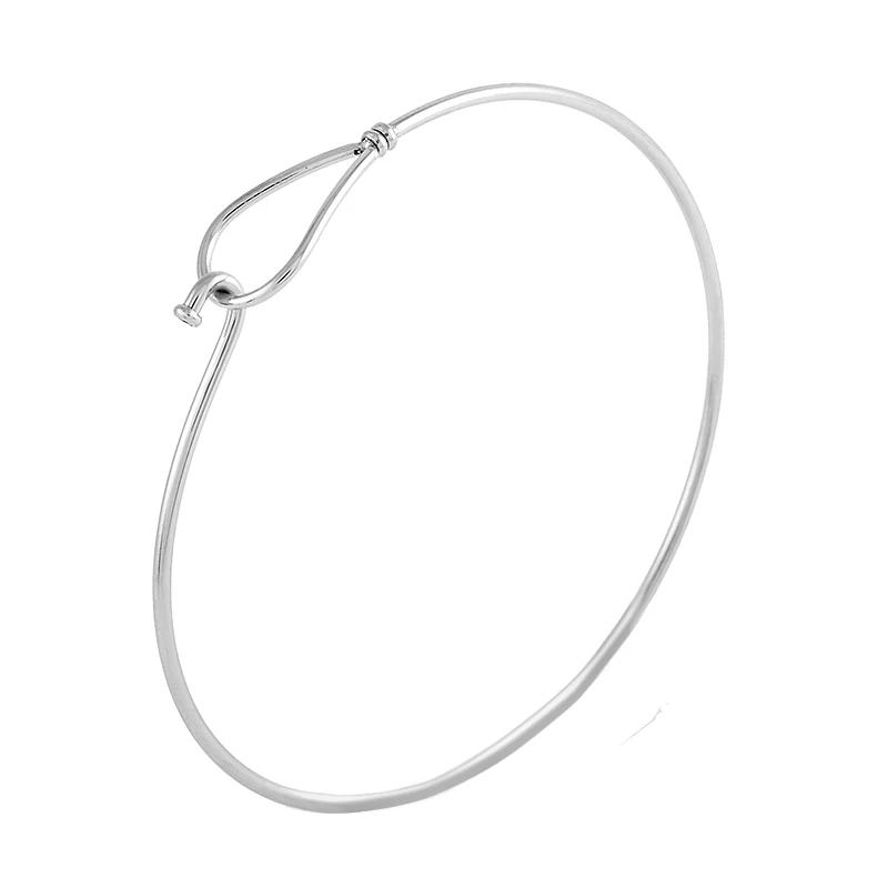 

Simple Style Adjustable Wire Bracelet Bangle for Charms - 316L Stainless Steel Women Expandable Bracelets for Wholesale