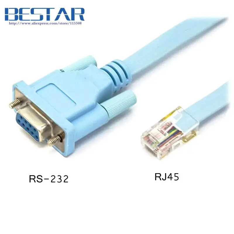 RS-232 RS 232 RS232 DB9 إلى RJ45 RJ-45 RJ 45 المسلسل شبكة راوتر وحدة التحكم كابل 1.8M 6FT لأجهزة التوجيه ومفاتيح سيسكو هواوي