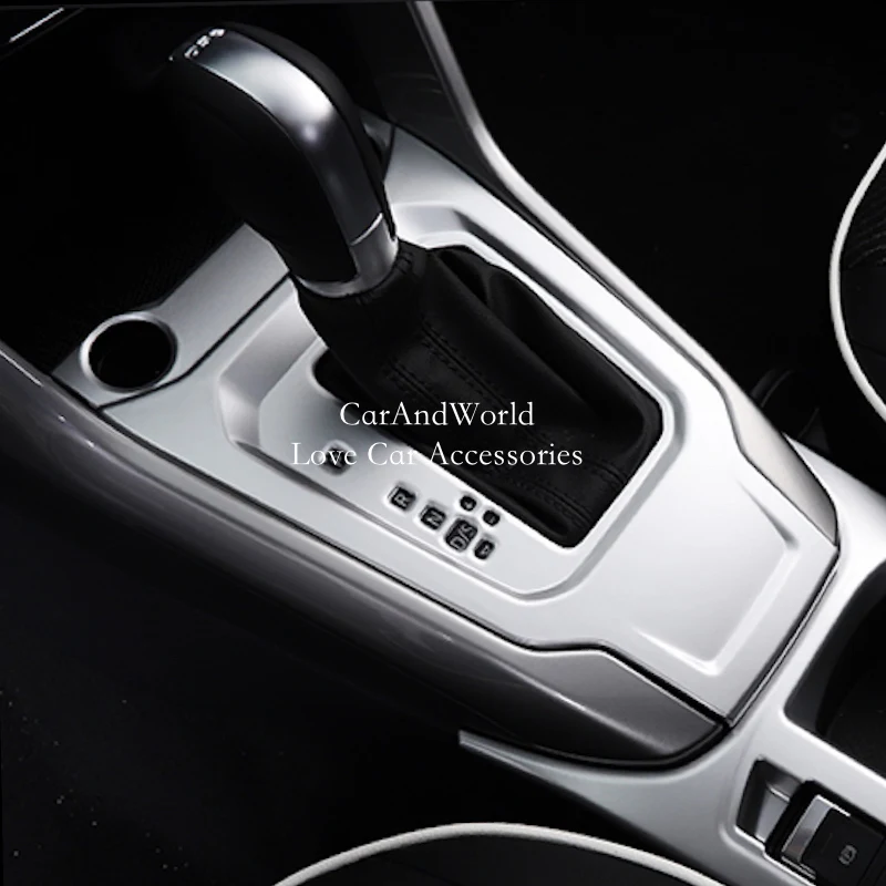 For Volkswagen VW T-Roc 2017-2021 Front Gear Shift Box Frame Cover Protector Cover Trims ABS Chrome Car Moulding Accessories