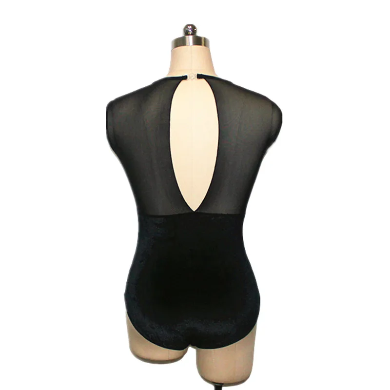 Retail Wholesale High-end Mesh Top Velvet Bodice Tank Ballet Dance Leotard Costume Dancewear Performance