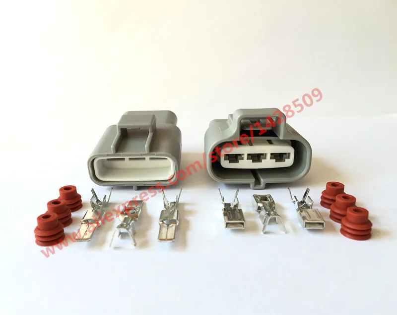 1 Set 3 Pin Electric Fan Plug Female And Male For Toyota Carola Corolla Camry 6189-0165 6188-0129