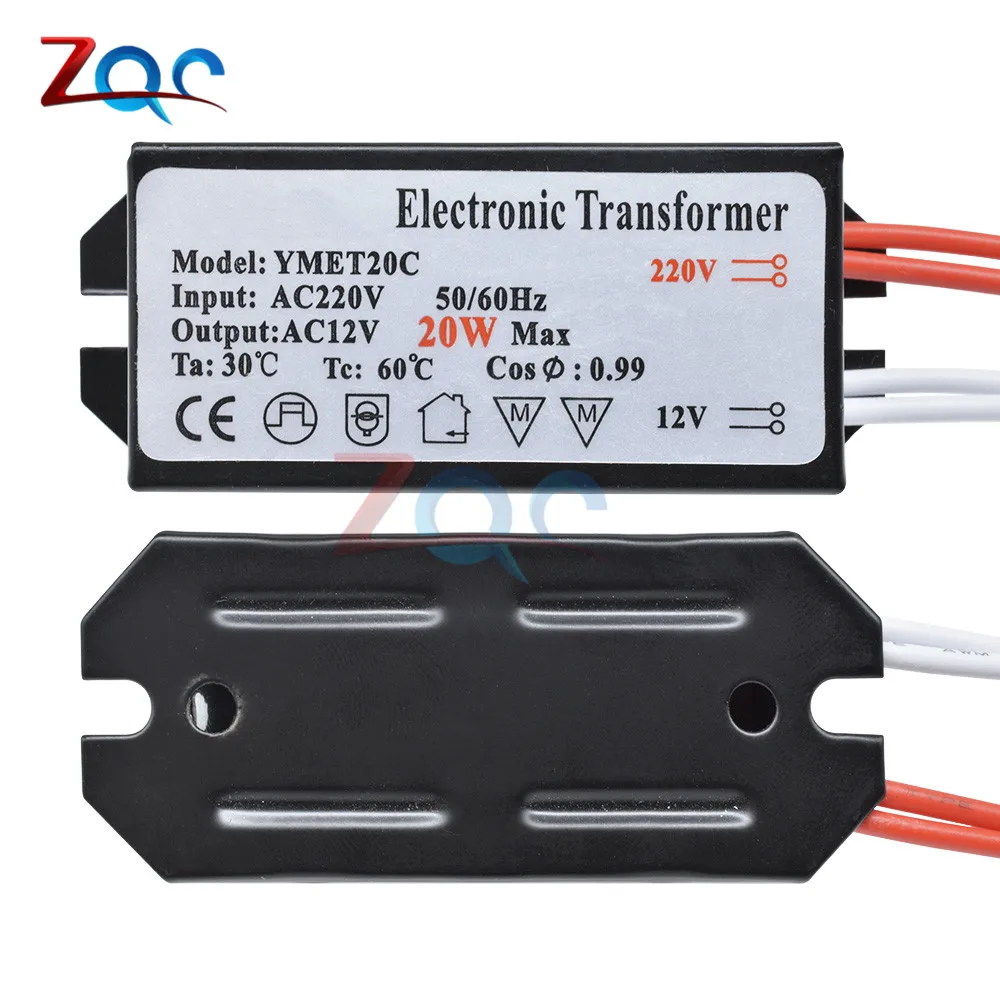 20W AC 220V To 12V LED Power Supply Driver Electronic Transformer for LED Halogen Light Bulb Lamp Lighting LED Strip