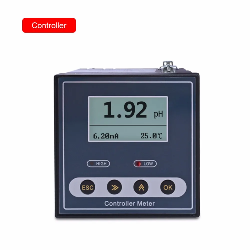 New Online Industrial PH Controller ORP Meter Monitor Digital 0.02pH 1mV Upper Lower Limit Control Alarm pH Tester