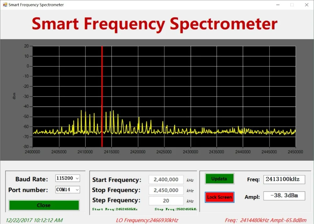 Spectrum Analyzer Audio USB Smart Frequency Spectrometer Tester 10-6000MHz With RF Source Digital Power Meter Bluetooth WIFI