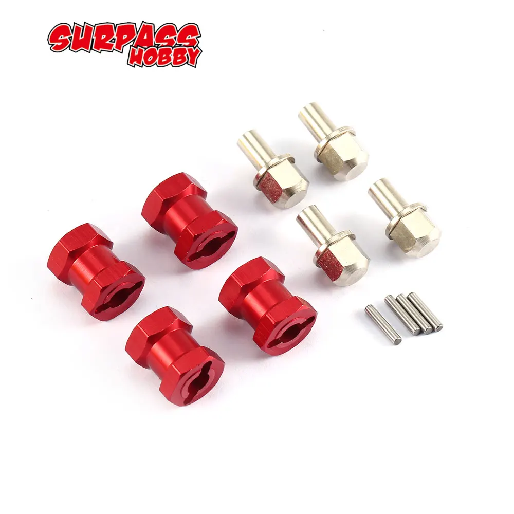 4 sztuk 12mm Hex 12mm 15mm 17mm 20mm 25mm łącznik opon przedłużony dla Traxxas Hsp Redcat Rc4wd Tamiya Axial scx10 D90 zdalnie sterowany samochód gąsienicowy
