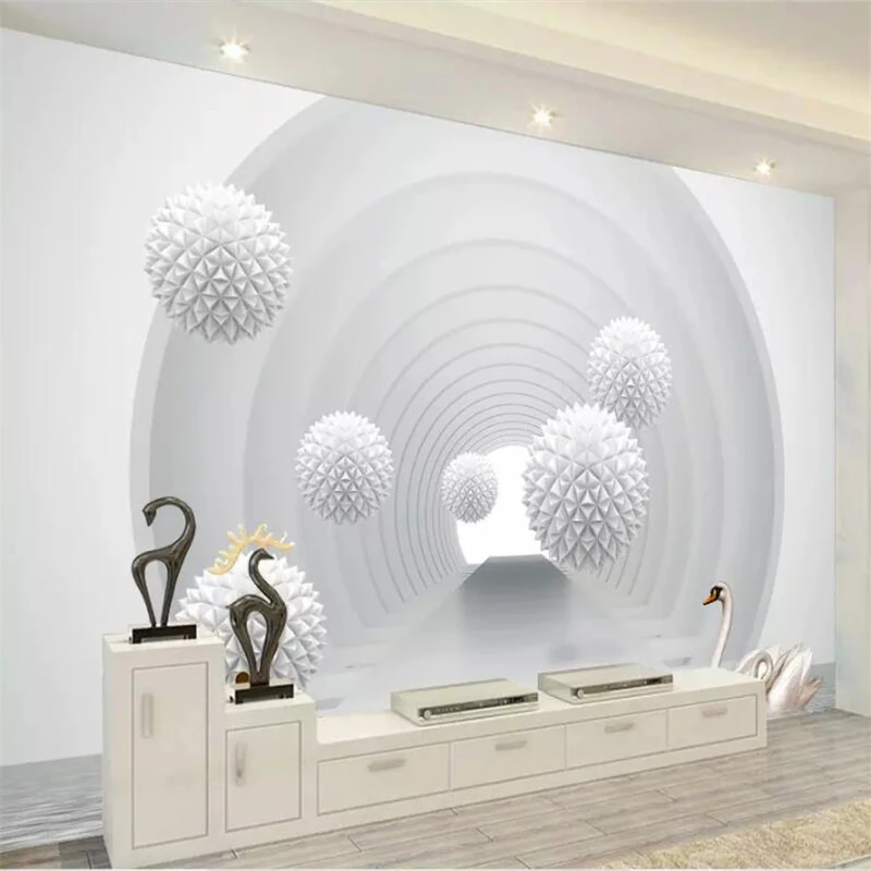 wellyu Custom wallpaper 3D photo mural luxury modern minimalist creative papel de pared обои 3D ball space background wall paper