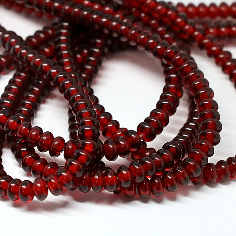 Garnet red resin beeswax one strand abacus rondelle 8*5mm high grade women fashion loose spacers beads 15inch B83