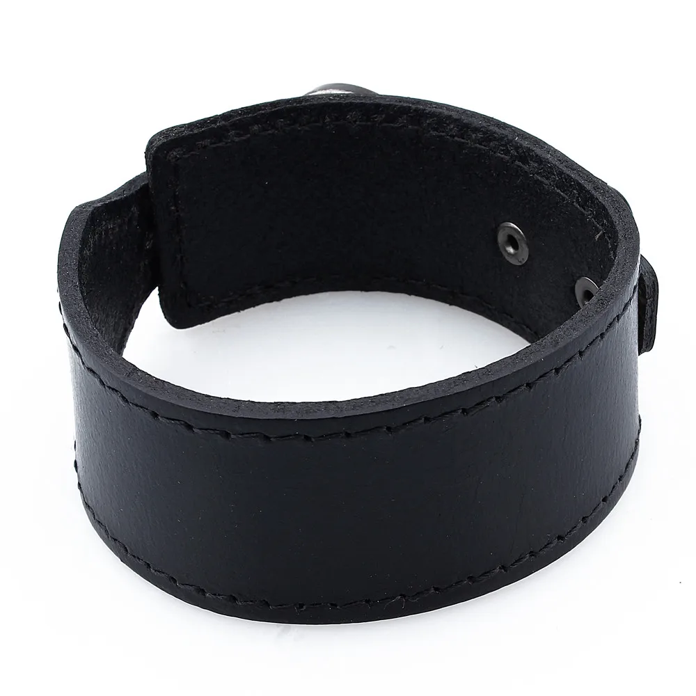 HAWSON Punk Charm Leather Bracelet Unisex Minimalist Bracelets Wrap Adjustable Bangle Wrist Band