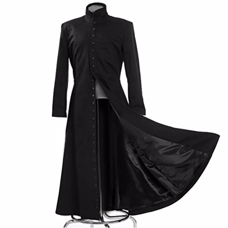 

The Matrix Cosplay Customised Black Cosplay Costume Neo Trench Coat Only Coat womens mens girls boys unisex Cos clothing 110