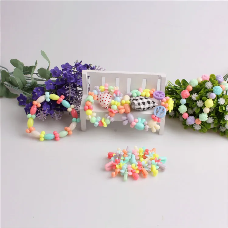 360pcs/lot Children Handmade Beaded Jewelry Toys Creative Plum Flower Bead Toys For Training Education Beautiful Necklace Charm