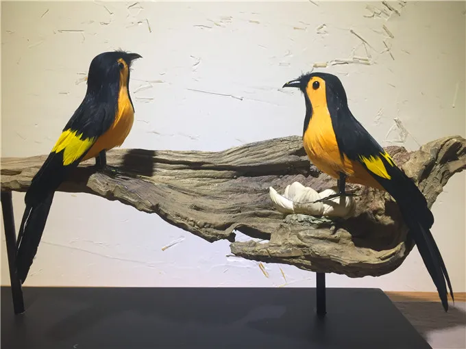 Colorful Feathers Birds Model Lot/2 Pcs 15cm Handicraft Prop Home Garden Decoration Gift P0819