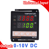 220V AC PID Digital Thermostat Temperature Controller K/J/PT100 Input, Voltage DC 0-10V Output