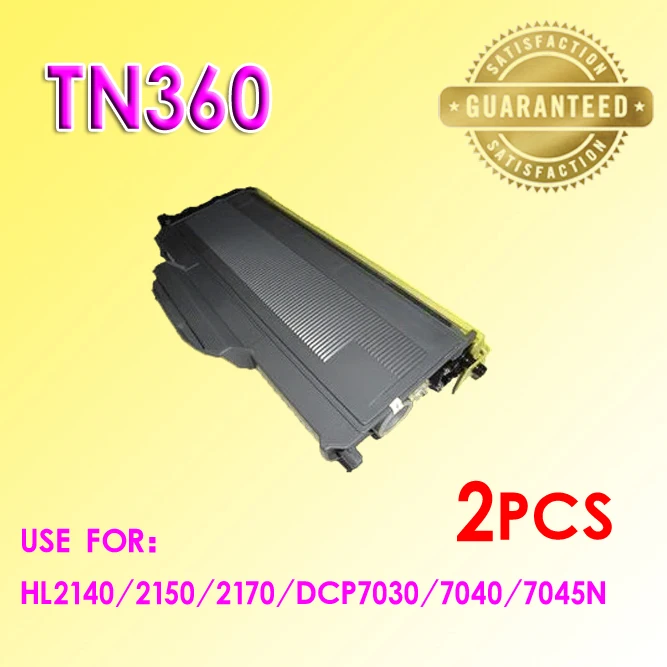 2pcs toner TN360 TN-360 for brother HL2140/2150/2170/DCP7030/7040/7045N