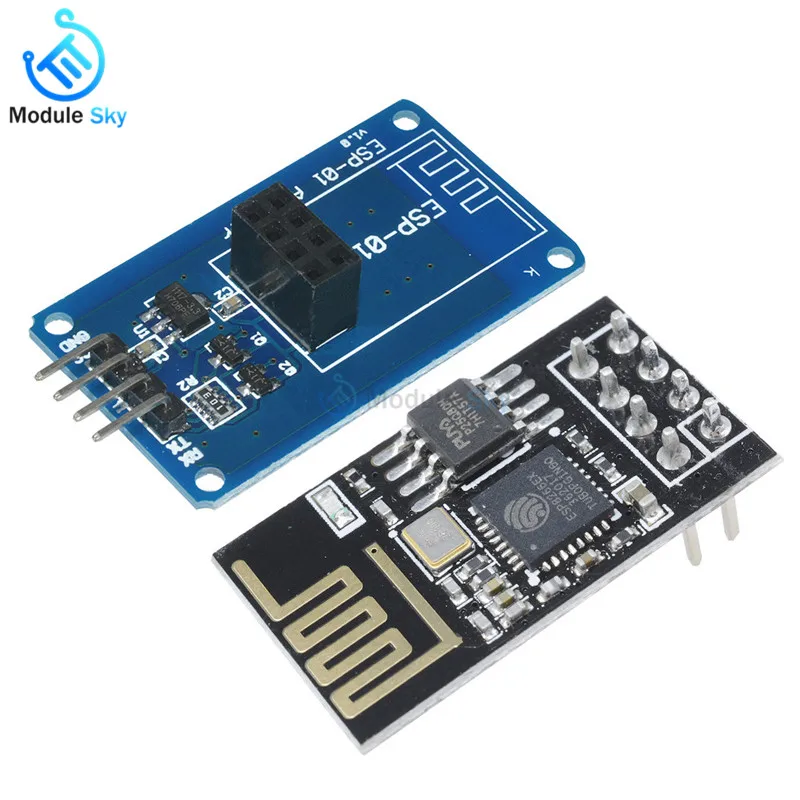 ESP-01S esp8266 serial wi-fi sem fio módulo transceptor receptor + ESP-01 eps01 pcb adaptador para arduino