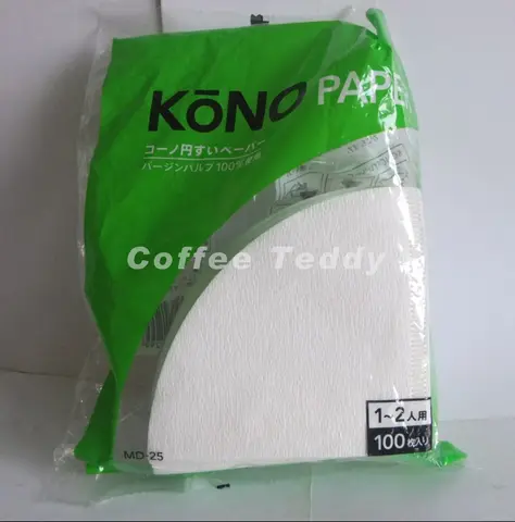 Kono v01 커피 필터 종이 표백제 100pcs md-25 1-2 사용자