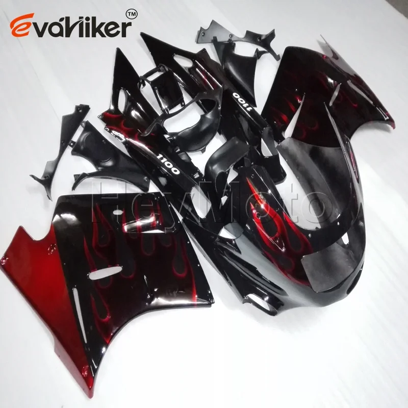 

Motorcycle fairing for ZX11R 1990 1991 1992 1993 1994 1995 1996 1997 19978 1999 2000 2001 red flame ABS motor panels