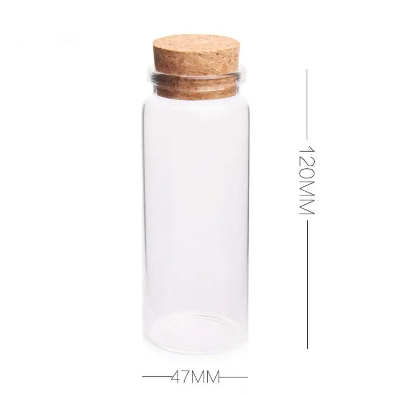 Wholesale 50pcs/lot High Quality 150ml New Fashion Empty Glass Wishing Bottle With Cork