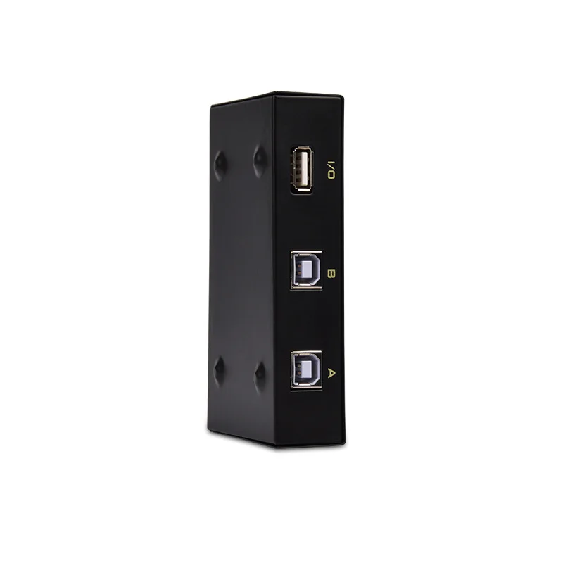 2 Port Black USB Manual Sharing Switch Box for 2 Computer PC To Share 1 Printer Scanner Switcher FJ-1A2B