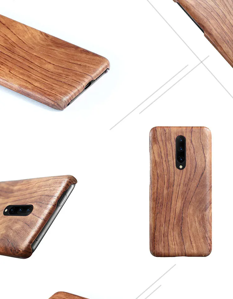 For OnePlus 9 Pro 8T 8/8 Pro/7 / 7 Pro /7T /6t/5t /6 Wooden Rosewood Bamboo Walnut  Enony Wood Slim  Back Case Cover Real wood