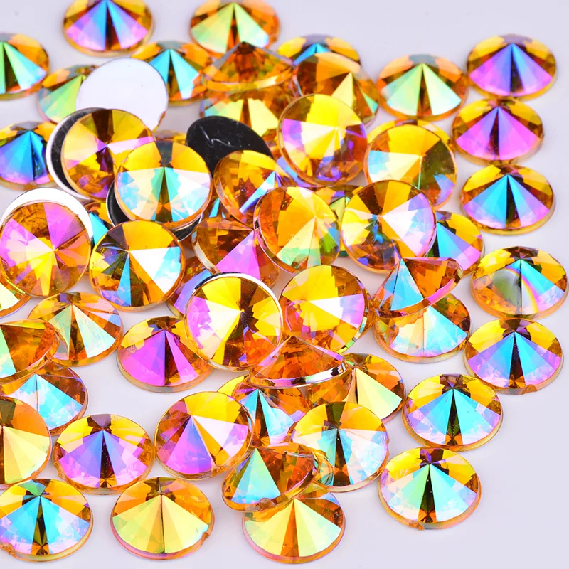 JUNAO 4 5 6 10 mm Pink AB Nail Art Rhinestone Applique Round Crystal Stone Flat Back Acrylic Gems Non Sewing Strass DIY Crafts