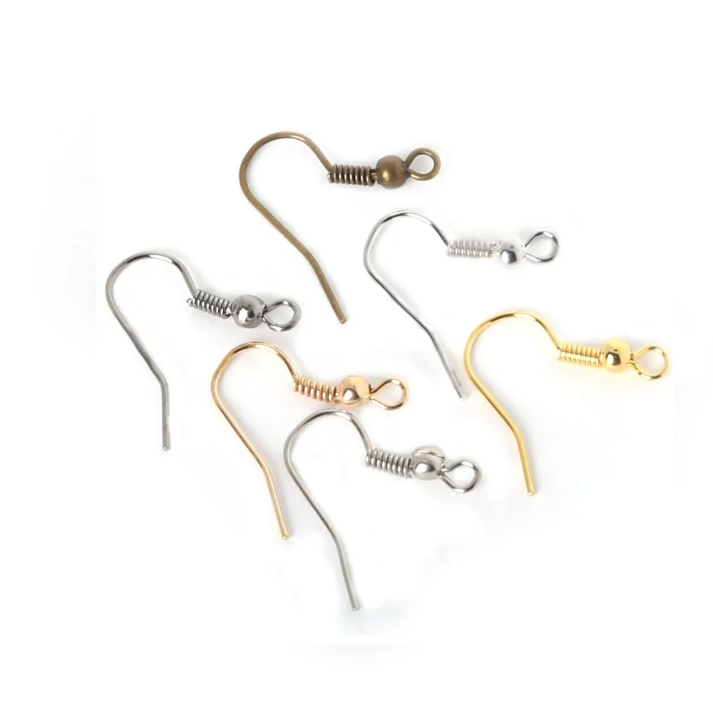 200pcs/lot Fish Dangle Metal Iron Earring Clasps Hooks Lever Back Earring Wires Fittings DIY Jewelry Findings Accessories