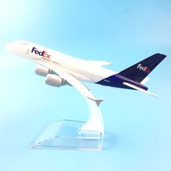 A380 FEDEX EXPRESS MODEL samolotu lotniczego samolot zabawki dla dzieci 16CM stopu metalu Model samolotu W stojaku samoloty zabawki prezent urodzinowy