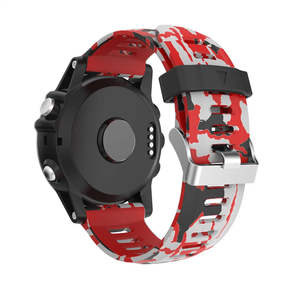 26mm largura pulseira de relógio amry cores verdes substituição silicagel banda macia pulseira de pulso para garmin fenix 3 hr gps relógio/fenix 5x