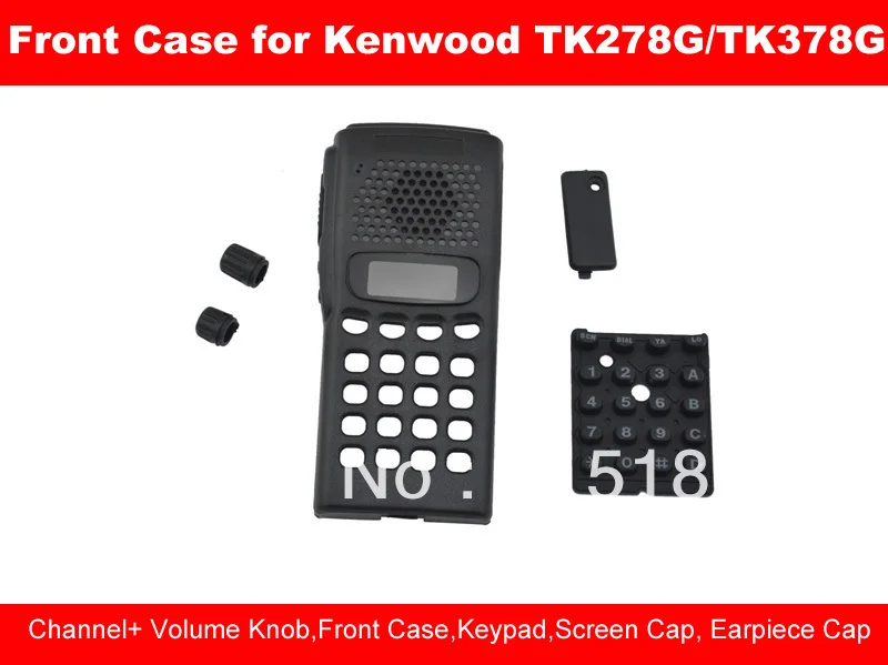 Front Cover/Case for Kenwood TK278G TK378G Portable Two-way Radio/Transceiver w/ Knobs,keypad,Screen Cap,Earpiece Cap