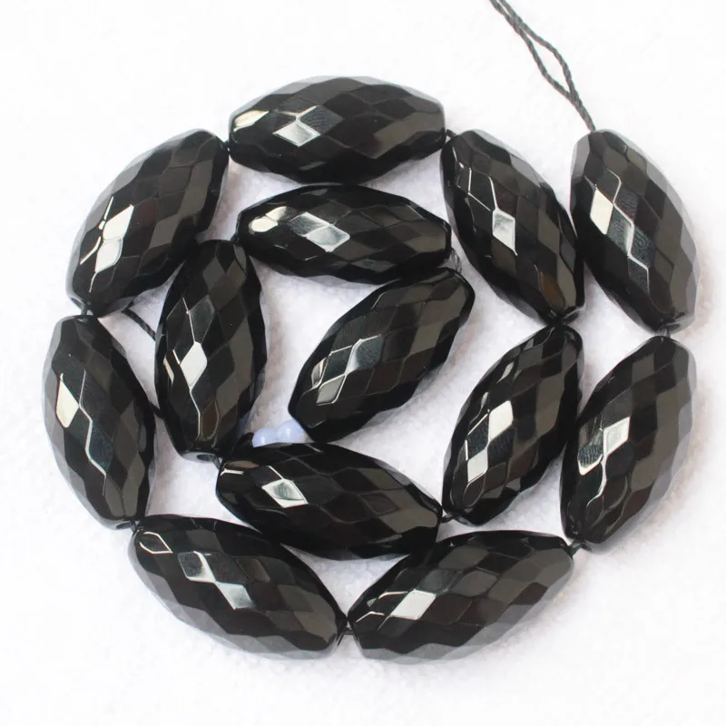 Wholesale AAA Faceted 15x30mm Onyx Oval Beads 15