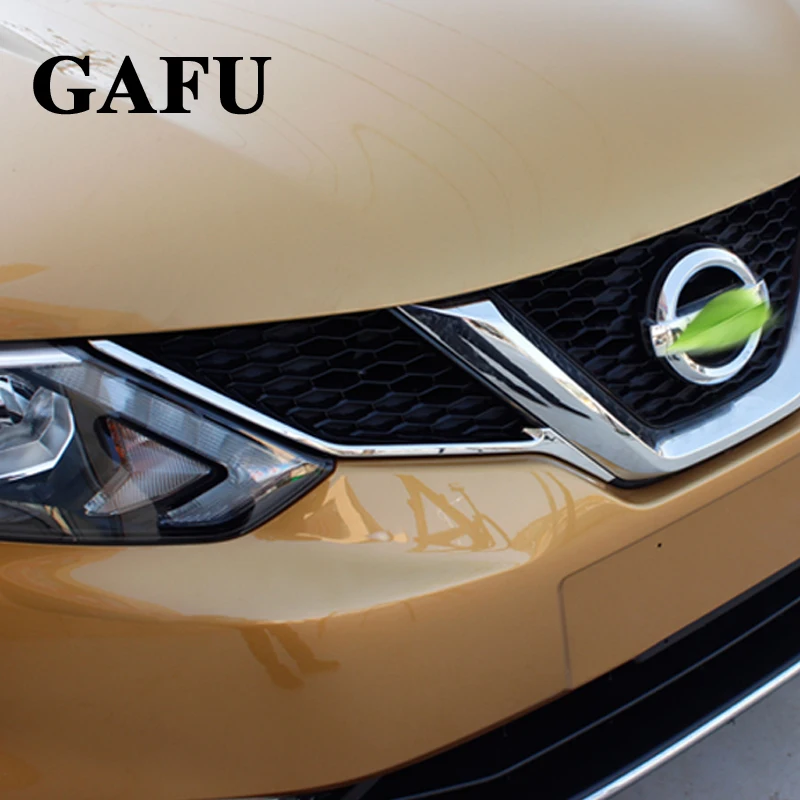 For Nissan Qashqai J11 j1 Car Front Grille Grill Cover Decoration Sticker Molding Accessories 2014 2015 2016 2017 2019 2020 2021