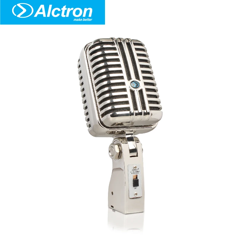 Alctron DK1000 Wired Vintage Classic Microphone High Quality Dynamic Moving Coil Mike Deluxe Metal Vocal Old Style Ktv Mic