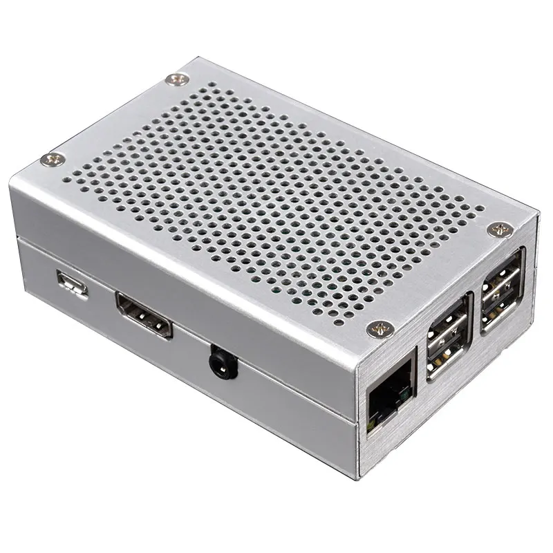 Raspberry Pi 3 Aluminum Case Silver Case Metal Enclosure for RPI 3 Model B Compatible with Raspberry Pi 3 Model B+