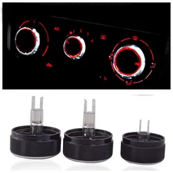 3pcs/set Aluminum Alloy Air Conditioning Knob AC Knob Heat Control Switch Knob For Nissan TIIDA VN200 LIVINA 04-10 Sylphy 2012