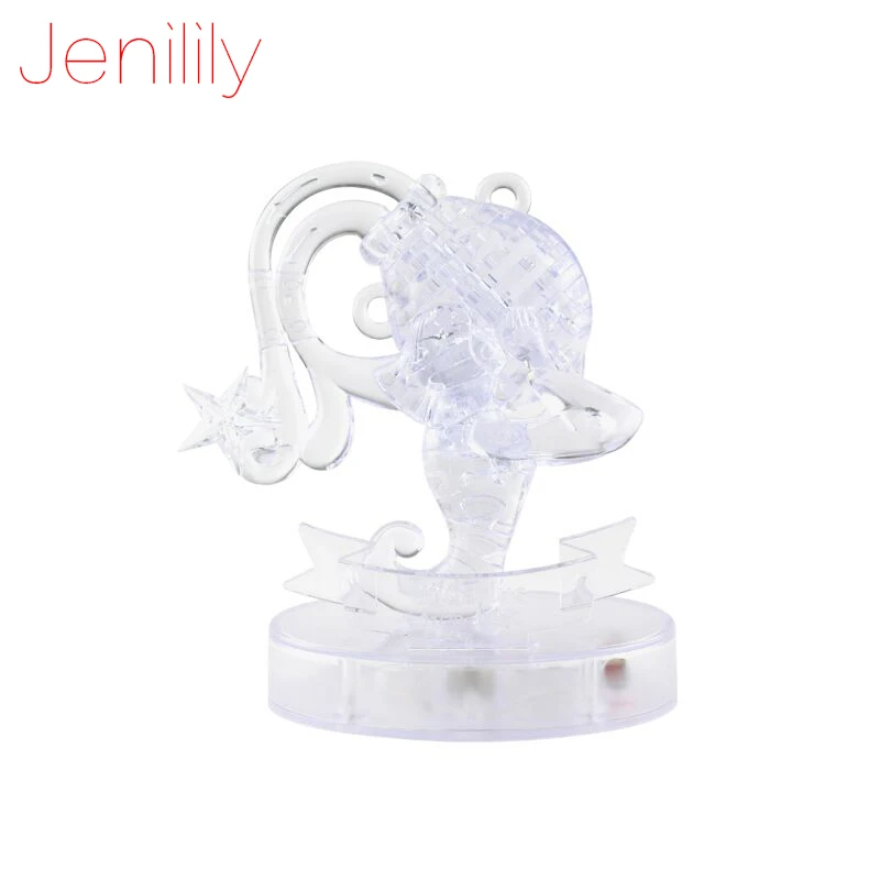 

JN9049A 3D Puzzle with Flash Light DIY Model Buliding Toy Home Decoration Constellation Series - Aquarius