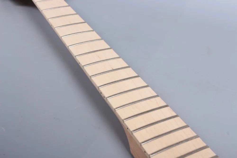 Yinfente Electric Guitar Neck 22 Fret 24.75 Inch Paddle Head Maple Fretboard Mahogany electric guitar replacement neck #D20