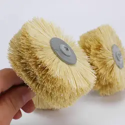 Abrasive Sisal Filament Head Wheel Brush Woodwork Durable Polish Bench Grinder For Metal Stone Wood