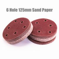 20pcs/set 125mm 6 Hole 40/80/120/1000/2000 Grit Sanding Disc Random Orbit Hook & Loop Sander Sand Paper Discs Grit Sand