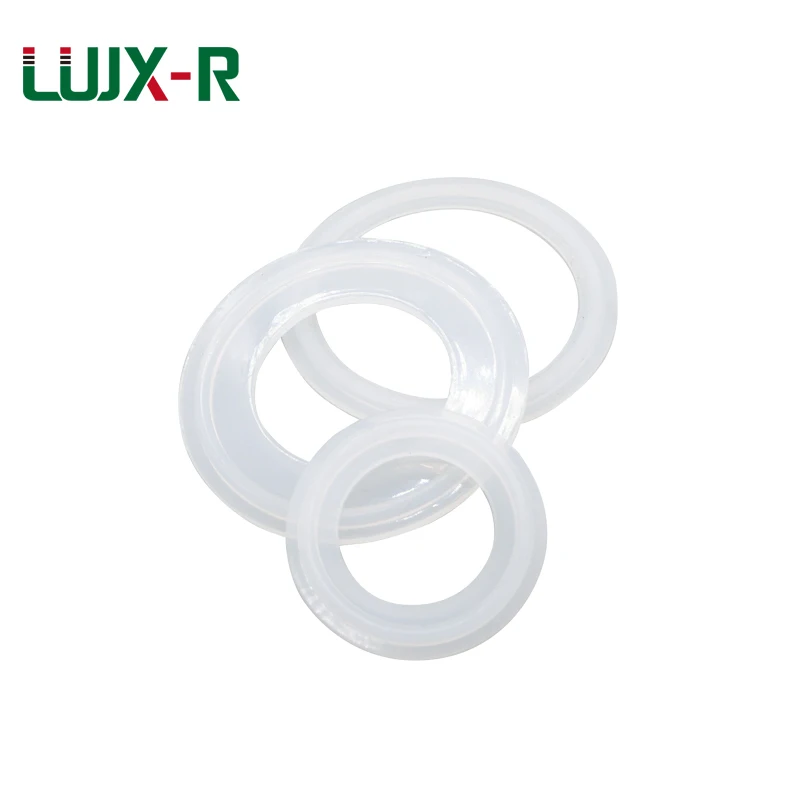 LUJX-R Silicone Tri Clamp Gasket VMQ Seal Flat Ring White Hoop Washer Pipe OD 3/4