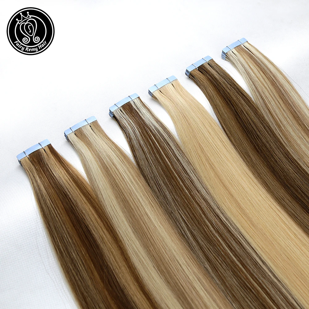 Extensions de Cheveux Naturels Lisses Remy de 16, 18, 20 et 22 Pouces, 2g/Pièce, 40g/Paquet