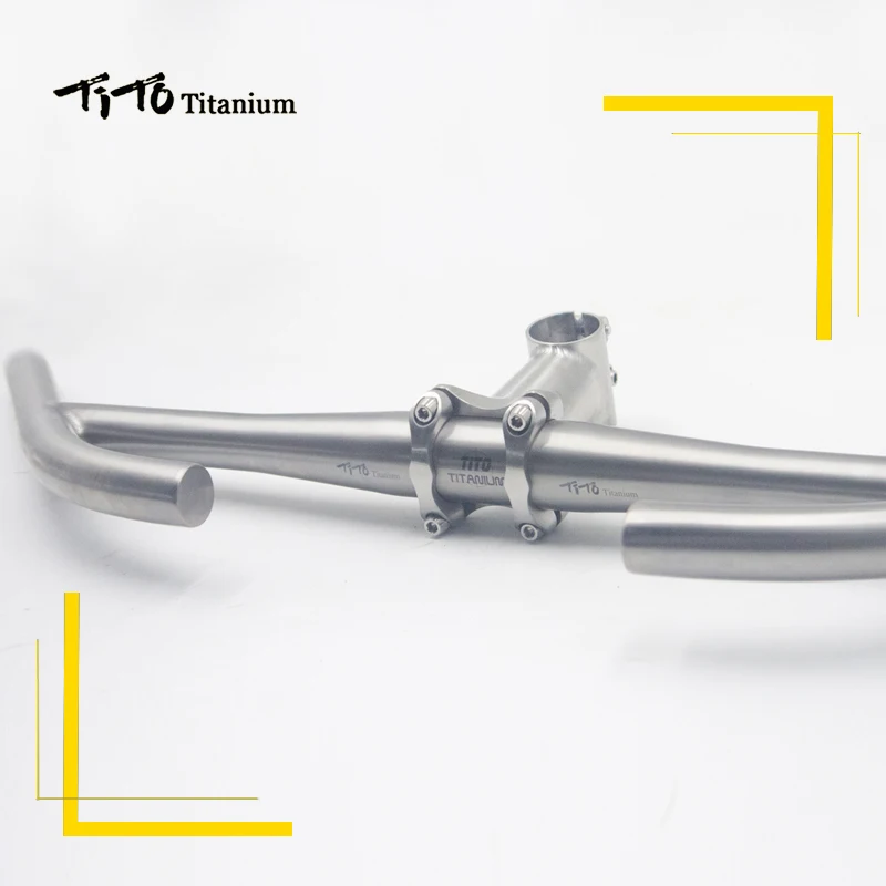 TiTo Titanium Bicycle Rest Handlebar Titanium Mountain Bike MTB or Road Bike Accessories for Long Distance Riding31.8 a