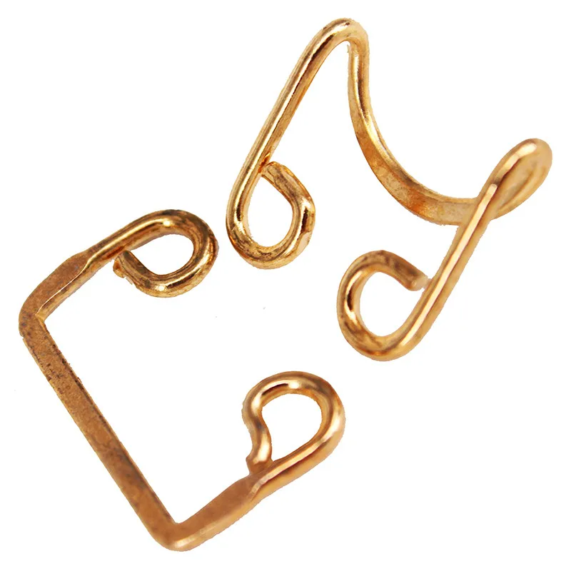 20Set  Gold Tone Metal Tape Closure Waist Extender Hooks & Eyes Clasps Sewing Garment Clasps Hooks for Bag Clothes Coat NK277