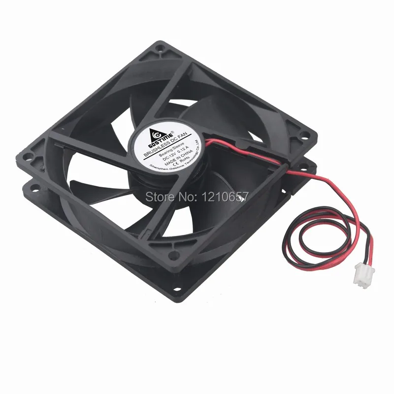 

5 PCS LOT Gdstime 92mm 92x25mm 9.2cm 9225 DC 12V 2Pin Brushless Cooler Fan