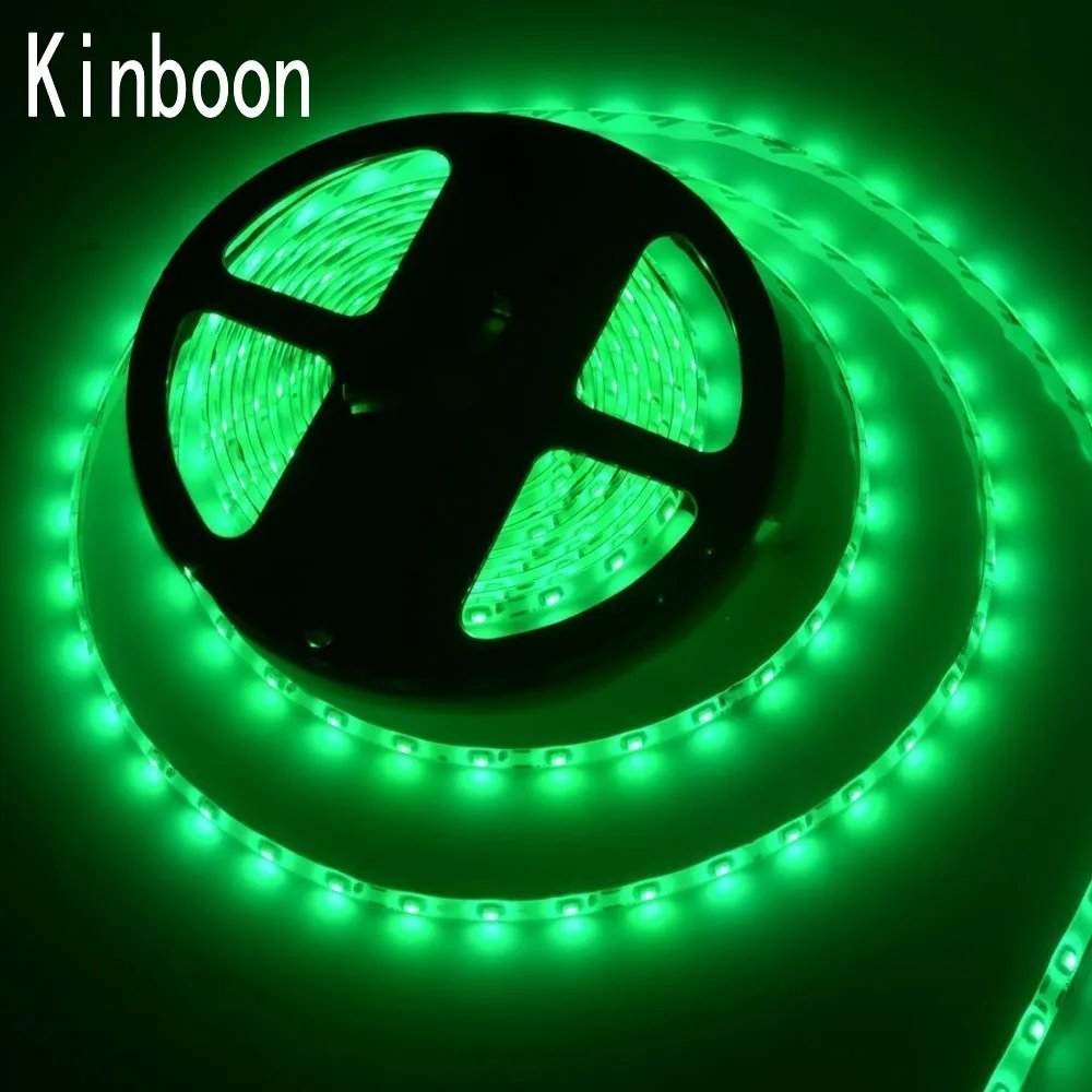 

Green 5050 DC 12V LED Strip Non-Waterproof / Waterproof 5M 300 LED Flexible Changeable Light+DC Female Adapter+5A Power