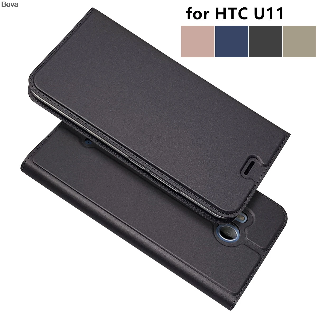 Ultra-thin Magnetic Cover Flip Case for HTC U11 Ocean with Magnetic adsorption Holster business fundas