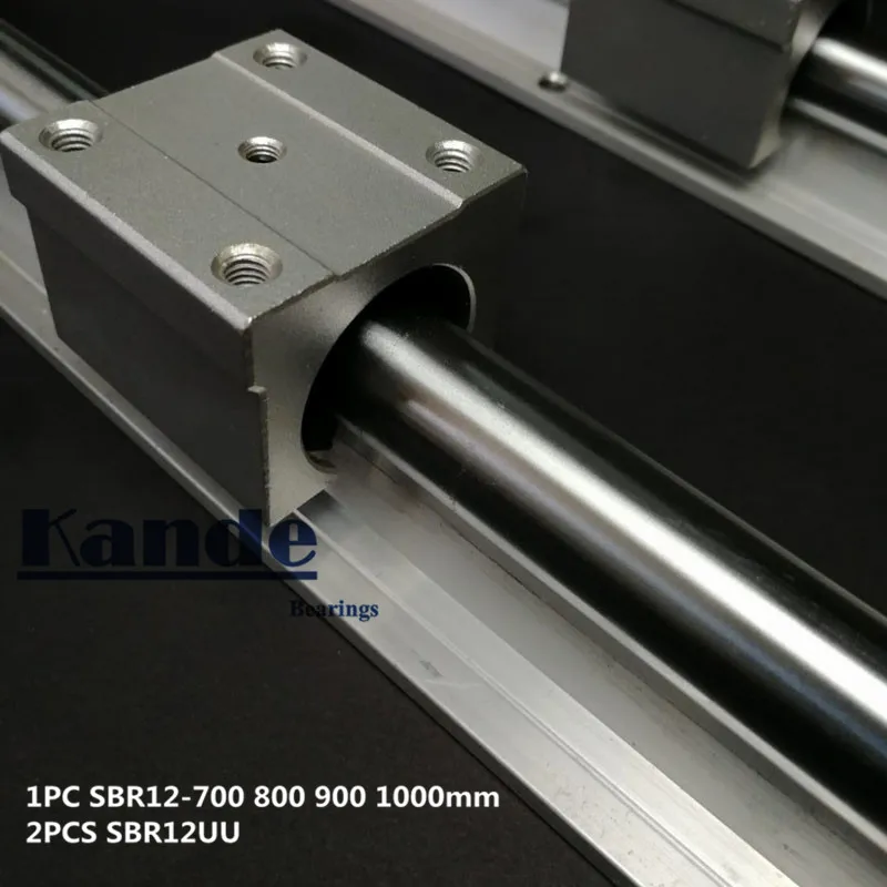 linear rail 12mm SBR12 - 600 650 700 800 850 mm  1 pc  linear guide SBR12 + 2 pcs SBR12UU blocks for CNC