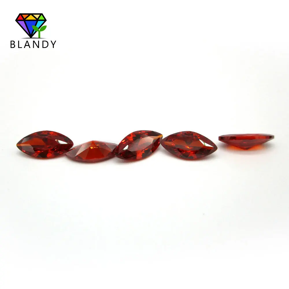 1.5x3~10x20mm Marquise Shape Garnet 5A Cubic Zirconia Stone Synthetic Gems CZ stone For Sale